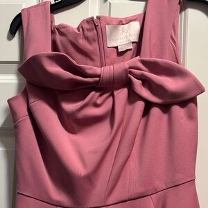Gal Meets Glam Strapless Pink Dress with Bow